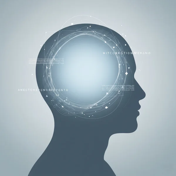 Abstract concept of aphantasia showing a mind without visual images