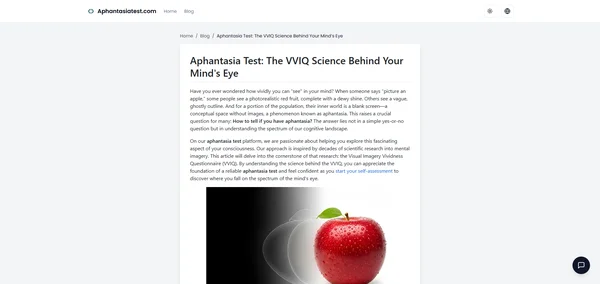 Aphantasia Test: The VVIQ Science Behind Your Mind's Eye