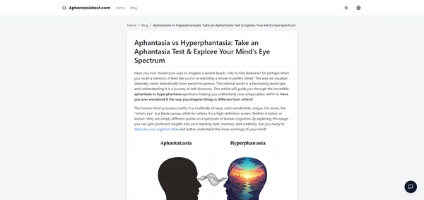 Aphantasia vs Hyperphantasia: Take an Aphantasia Test & Explore Your Mind's Eye Spectrum