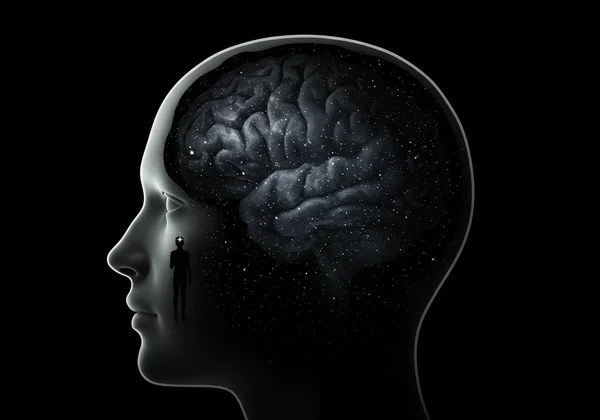 Abstract representation of a blank mind's eye