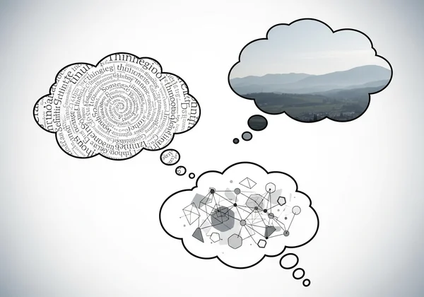 Verbal, visual, and conceptual thinking style bubbles