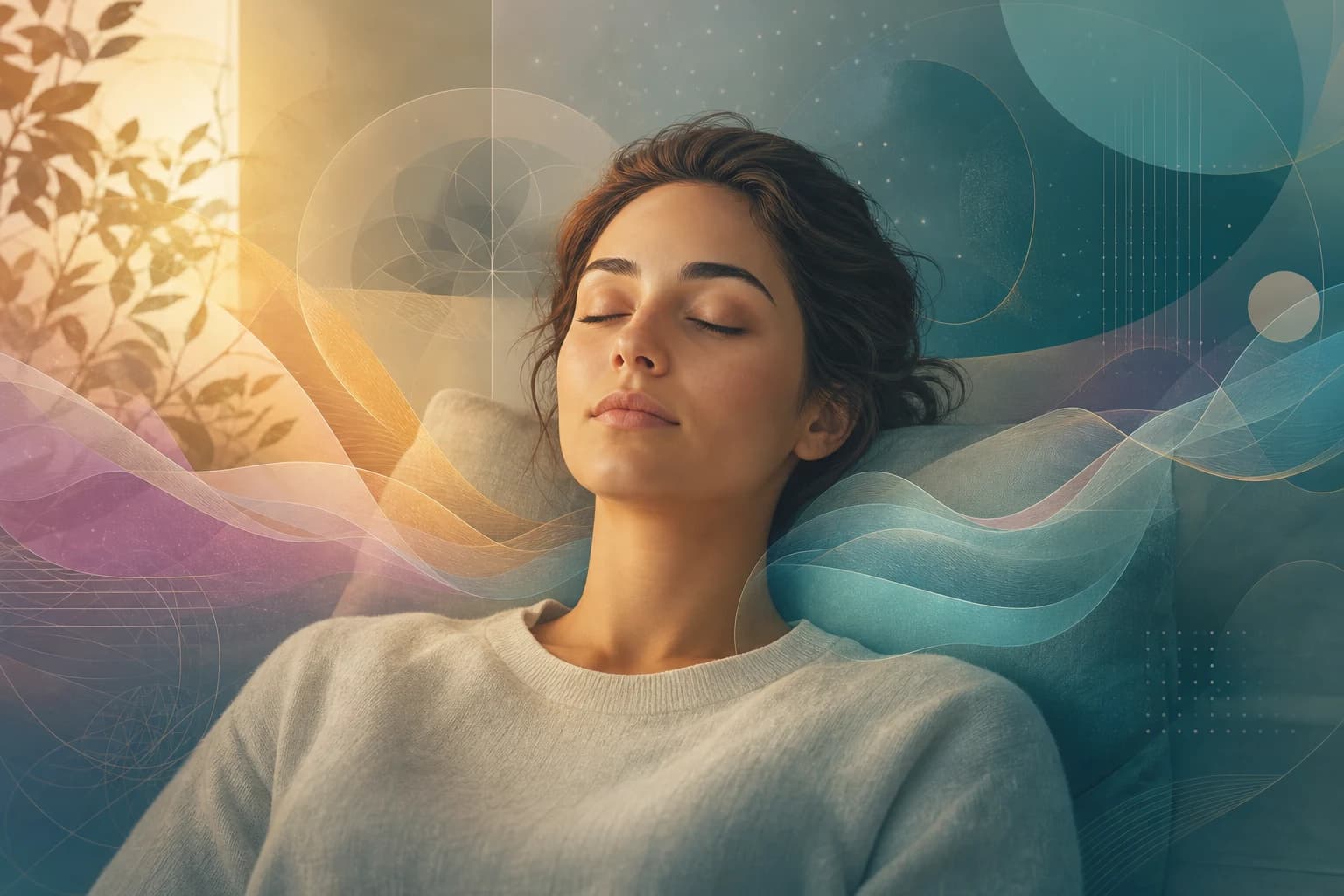 Calm closed-eye visual patterns