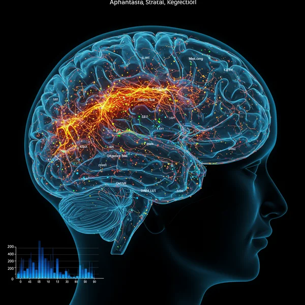 Brain scan highlighting neural connectivity differences.