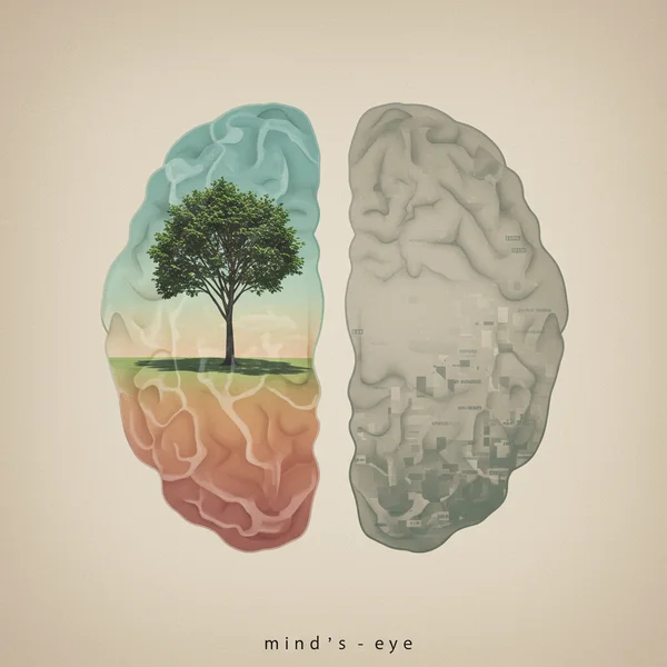 Abstract depiction of a mind without visual imagery.