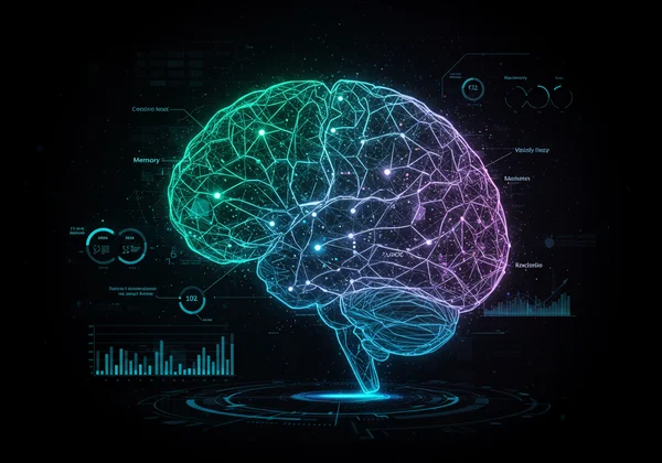 Abstract representation of a detailed cognitive profile analysis